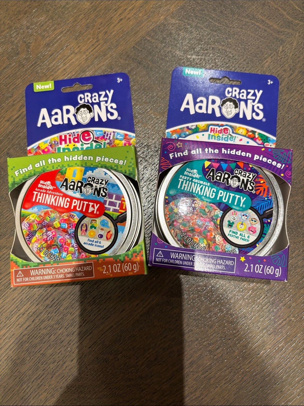 Crazy Aaron’s Thinking Putty duo. Hide Inside